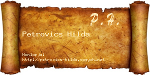 Petrovics Hilda névjegykártya